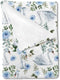 Watercolor Swan Boho Floral Baby Blanket, Retro Flowers Flannel Soft Swaddle, Toddler Newborn Crib Blanket 30x40