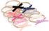 Velvet Ribbon Bow Nylon Headband, Handmade Mini Hair Band for Infants, Pack of 9pcs