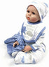 5pcs Set 20-23 inches Reborn Baby Doll Clothes Little Elephant Outfit for Reborn Baby Boy Doll Clothes Accessories