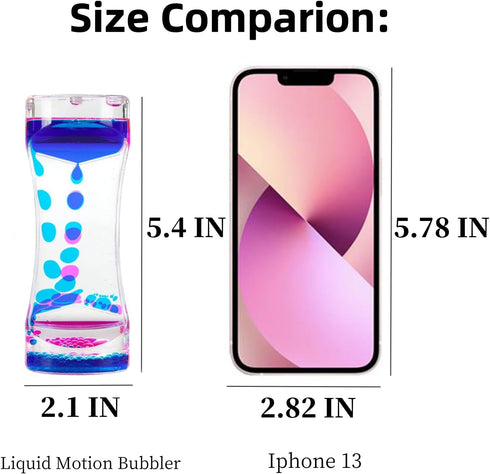 (10 Pack) Oneshow Liquid Motion Bubbler Colorful Oil and Water Sensory Toys Hourglass Bubbler Timer for Kids Calm