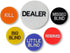 DA VINCI Set of 6 Professional Casino Texas Holdem Poker Dealer Buttons