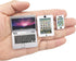 3 Pack Mini Dollhouse Laptop, Tablet, and Smartphone Accessories for 1/6 1/12 Miniatures, Silver
