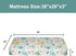 3 Inch 38" Lx26 W Mattress, No Gaps Edge Reinforcement High Density Foam, Odorless and Steady, Certipur-us and Oeko