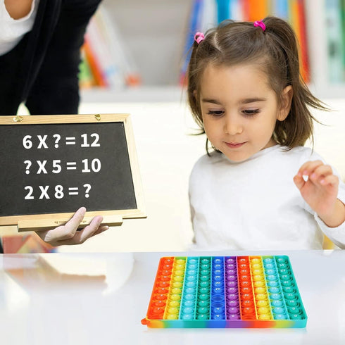 P00p with Numbers Multiplication Table Game Fidget Math Toys,Stress Relieving Fidget Learning Game Toy to Create Kinds