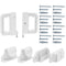 Retractable Mesh Baby Gate Replacement Parts, Full Set Wall Mounting Hardware, White