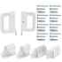 Retractable Mesh Baby Gate Replacement Parts, Full Set Wall Mounting Hardware, White