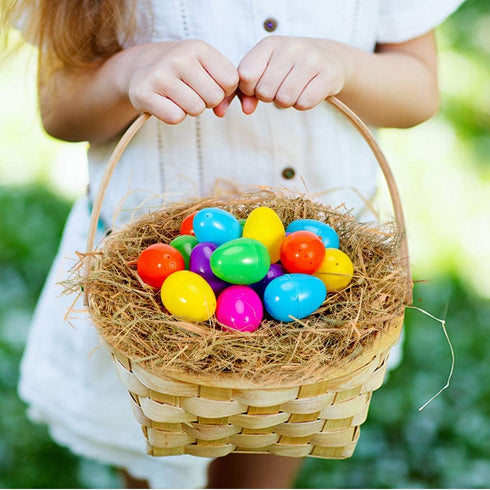 288 -2.36" YEAHBEER Easter Eggs Bright Colors Plastic Easter Eggs Empty for Easter Hunt, Easter Basket Stuffers, Party