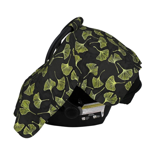 Zhbvncp Ginkgo Leaves Baby Car Seat Cover & Breastfeeding Nursing Cover - Breathable Stretch Fabric Multi-Use Nursing