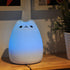 7-Color WoneNice Cute Kitty Night Light, Rechargeable Silicone Cute Lamp with Warm White & Breathing Modes, Touch