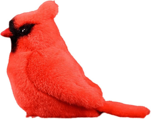 FRANKIEZHOU 5.9" Realistic Northern Cardinal Plush Toy - Bird Gift for Kids, Girls, Home Decor