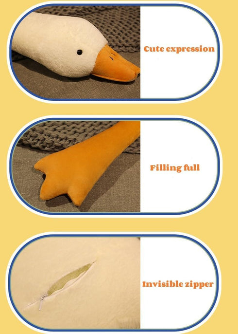 Giant Goose Stuffed Animal, 19.6 Inch Soft Plush Pillow, Cute Duck Plush Toy, Swan Plushie Doll, Gift for Boys & Girls