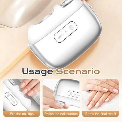 generic 2026 3-in-1 New Automatic Electric Nail Clipper Smart Nail Clipper with Polishing LED Light and Nail Scraps
