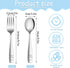 16 Pieces Toddler Utensils Kids Silverware Set, Stainless Steel Childrens Forks and Spoons, Dishwasher Safe Flatware