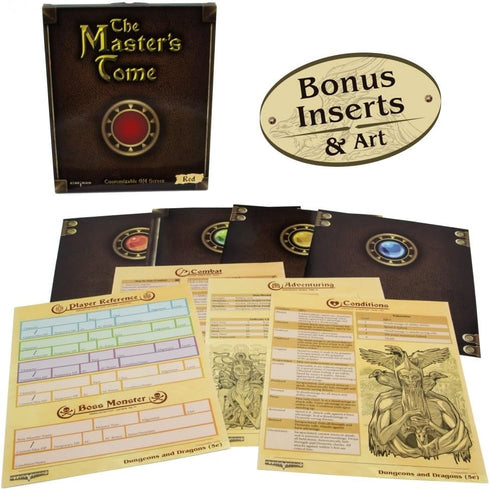 Stratagem The Master's Tome 4-Panel Customizable GM Screen with Free Inserts - Black