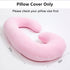 1 MIDDLE ONE C Shaped Pregnancy Pillow Cover, Breathable Velour Replacement Maternity Pillow Case with Zipper, Cover