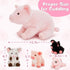 5Pcs 16 Inch Mommy 4 Pig Stuffed Animal, Pig Plush with Soft Cuddly Baby Piggy Plushies in Mother Pig's Belly, Kawaii