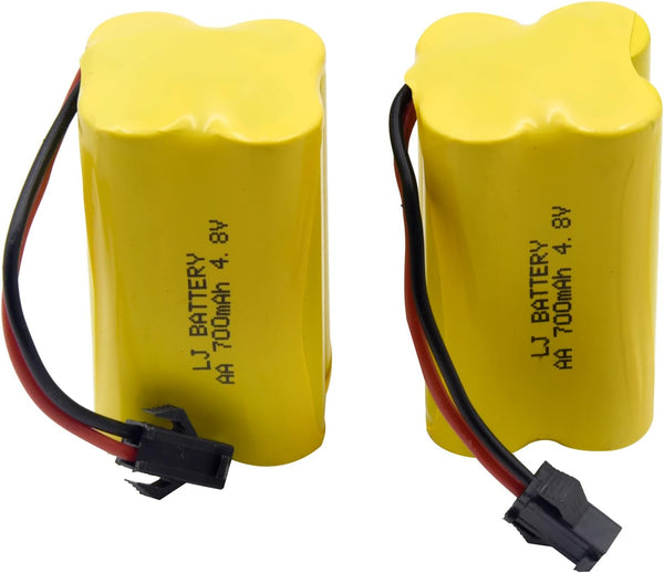 Blomiky 2 Cuboid 4.8V 700mAH AA NiCd Rechargeable Battery - SM-2P Connector for RC Boat and Bus