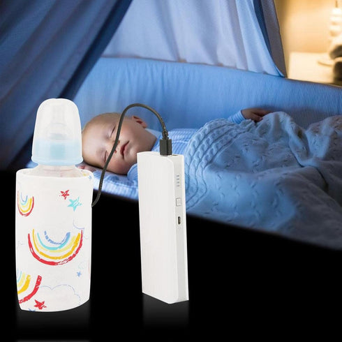 GOTOTOP Bottle Warmer Bag, Bottle Warmer Case Milk Warmer, Portable Cooler Bag with USB Charging Port for Baby
