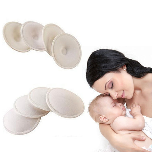 Cnrfeoap 4pieces Washable Breathable Absorbency Breast Pads Anti-Overflow Maternity Nursing Pad Baby Feeding