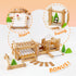 96 4-8 Jovi-mindlyNotchies PCS Wooden Blocks Wooden Toys with Storage Bag, Preschool Learning Toys Wood Blocks Building