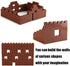 Feleph 360 Pieces 1x2 Masonry Profile Bricks Building Blocks Diverse Bulk Toy Set for Wall Parts (Reddish Brown)