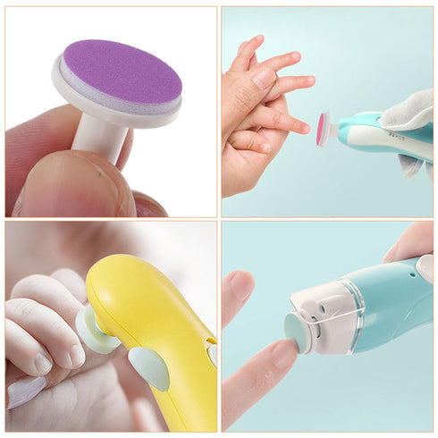 JUMPLAWN Trimmer 12Pcs Electric Nail Heads Nail Grinding Tools with Storage Box for Newborn Grooming