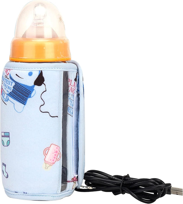 Pilarmuture Washable Baby Bottle Warmer, USB Portable Milk Heat Keeper,Maintain Perfect Temperature for