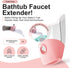 Bath Helper Faucet Extender, Guides Water from Faucet to Baby Bath Tub Without Splashing (Pink)