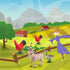 8 Pcs Big Animal Figurines Toys, Realistic Plastic Farm Animals Playset for Educational Preschool Learning