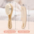 Set 2pk haakaa Baby Hair Brush and Comb for Newborns & Toddlers - Natural Soft Wool Bristles and Wooden Handle, Gently