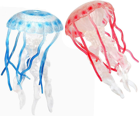 2 Pcs Realistic Ocean Jellyfish Model Toys, Simulated Sea Life Collection Playset