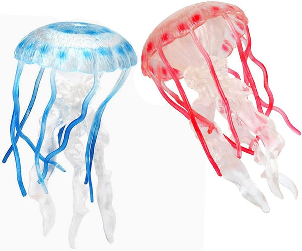 2 Pcs Realistic Ocean Jellyfish Model Toys, Simulated Sea Life Collection Playset
