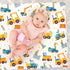 FIGEPO 4 Pack Set Baby Boy Crib Sheets Soft Fitted Baby Boy Mattress Covers Construction Truck or Dinosaur Theme