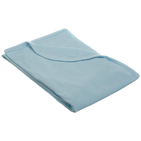 American Baby Company 100% Cotton Thermal Waffle Swaddle Blanket, Blue, 30" x 40"