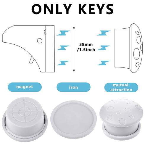 Youyole 8 Pcs Universal Replacement Keys for Baby Proofing Magnetic Cabinet Locks, Child Safety Latch