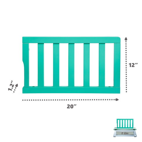 Convertible Crib Toddler Guard Rail - Emerald, Solid Wood Construction