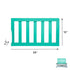Convertible Crib Toddler Guard Rail - Emerald, Solid Wood Construction