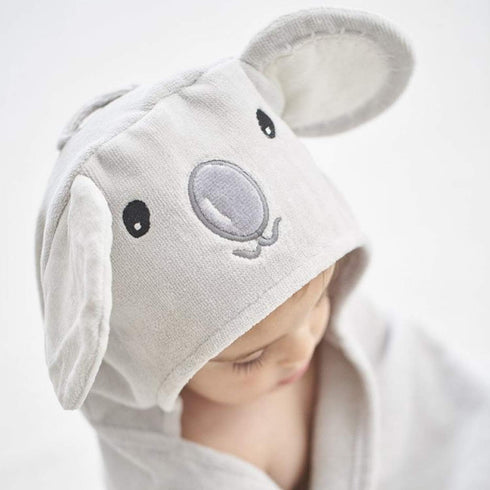 Koala Hooded Baby Bath Wrap for Infants - Elephant Design