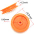 EUDAX 100 Pcs 2mm Hole Orange Plastic Belt Pulley for DIY RC Toy Car and Airplane