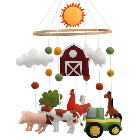 Farm Animal Mobile for Crib - A Colorful Baby Farm Mobile with