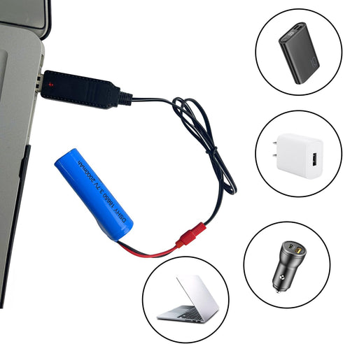 Chnfut 3.7V 3.7V (1) USB Charger Cable with JST Plug Compatible for RC Aircraft Helicopter/Sky Viper Drone/RC Car Toys