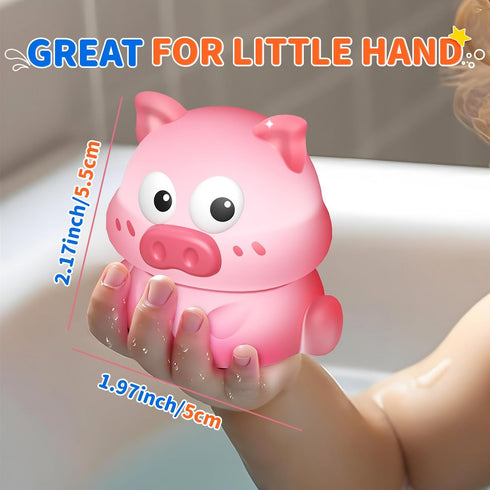 6 Packs 1-3, 2-4, 1 2 3 12-18 Light Up Bath Toys for Kids Ages Farm Animals Bathtub Toys for Toddlers Water Pool Toys