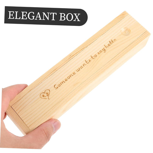 BESTOYARD Decorative Pregnancy Test Keepsake Box Wood Pregnancy Test Storage Case with Lid for Parents Cherish Memories