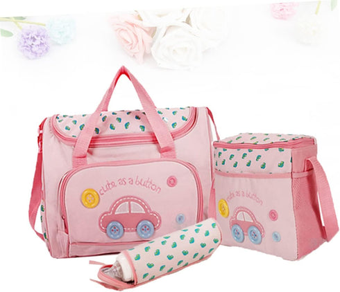 Vaguelly Large Capacity Diaper Bag with Changing Pad and Bottle Holder