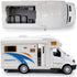 Mini Toy Camper RV Motorhome Toys for Boys Pull Back Diecast Model Car Recreational Vehicle Adventure with Furniture Roof and Side Door Open Children’s Vehicles Age 4 5 6 Kids Birthday Gifts, White