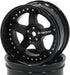 hobbysoul 2pcs RC 1/10 Aluminum Alloy Wheel Rims, Hex 12mm Adjustable Offset Black for 1:10 RC On Road Cars