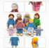 Lovely Family Dollhouse Dolls Set of 8 Wooden Figures, Kids Girls Happy Playset Characters Accessories for Children