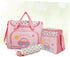 Set Mummy ibasenice Multi-function Diaper Bag Large Capacity Travel Tote Changing Pad Feeding Bottle Bag Stylish Pink