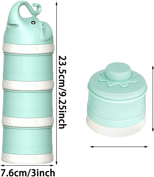 Manwetye 2 3-Layers PCS Baby Milk Powder Dispenser,Formula Dispenser Portable Milk Powder Formula Dispenser Container