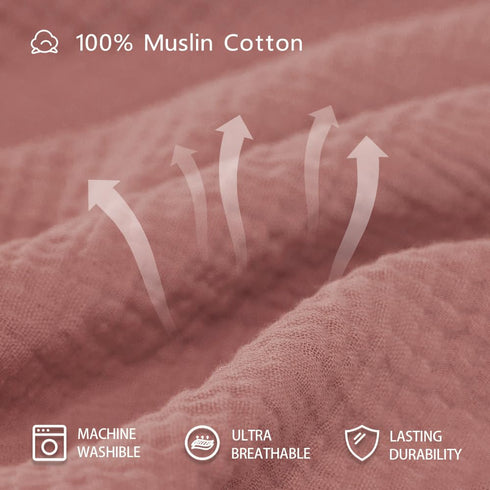 3 Pack 47x47 Inch Muslin Swaddle Blankets for Baby Boy - Large Receiving Blankets Neutral, Soft Breathable Cotton
